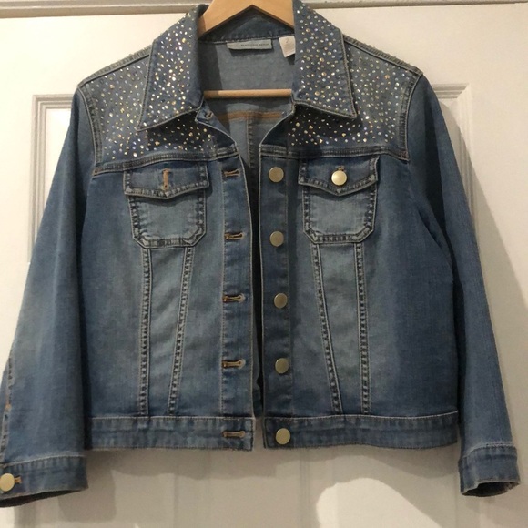 chico's platinum denim jacket